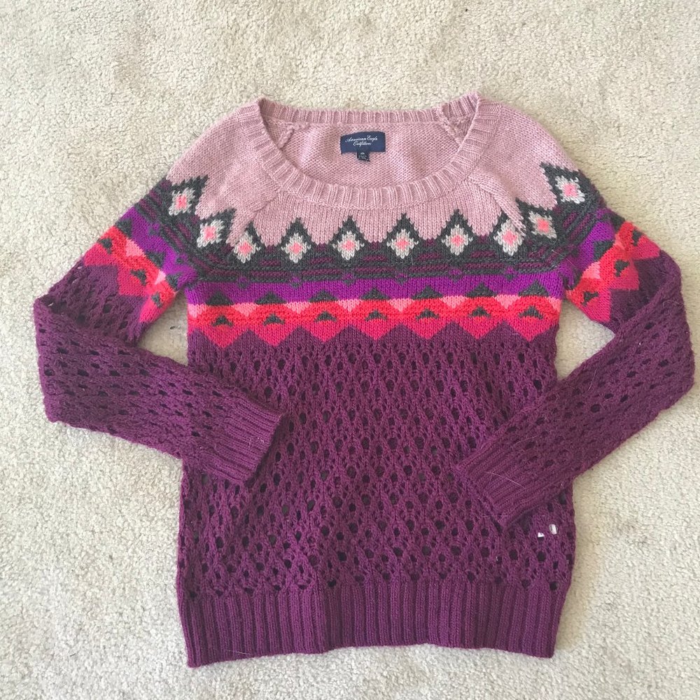 American Eagle Sweater with Loose Knit Detail